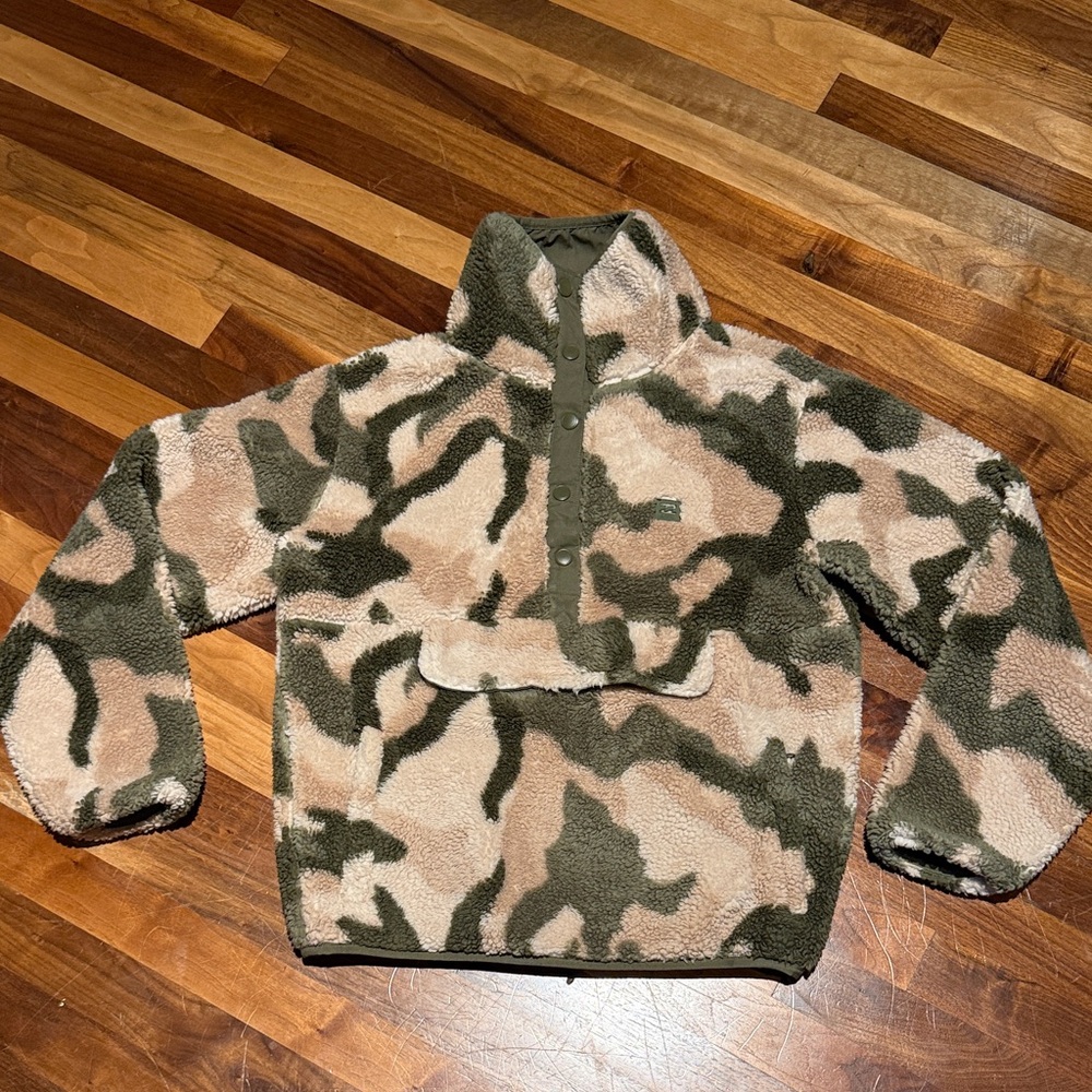 Billabong Switchback Pullover Jacket - Army Camo … - image 3